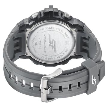 SF Digital Dial Grey PU Strap Watch For Men