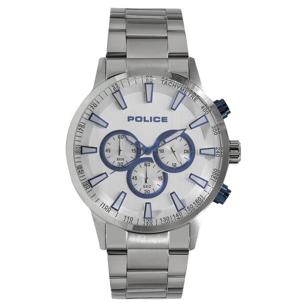 Police Quartz Chronograph Silver Dial Metal Strap Watch for Men - image number 0