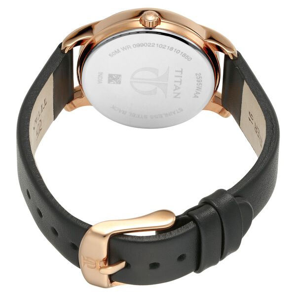 Titan Workwear Brown Dial Quartz Multifunction Leather Strap watch for Women - image number 3