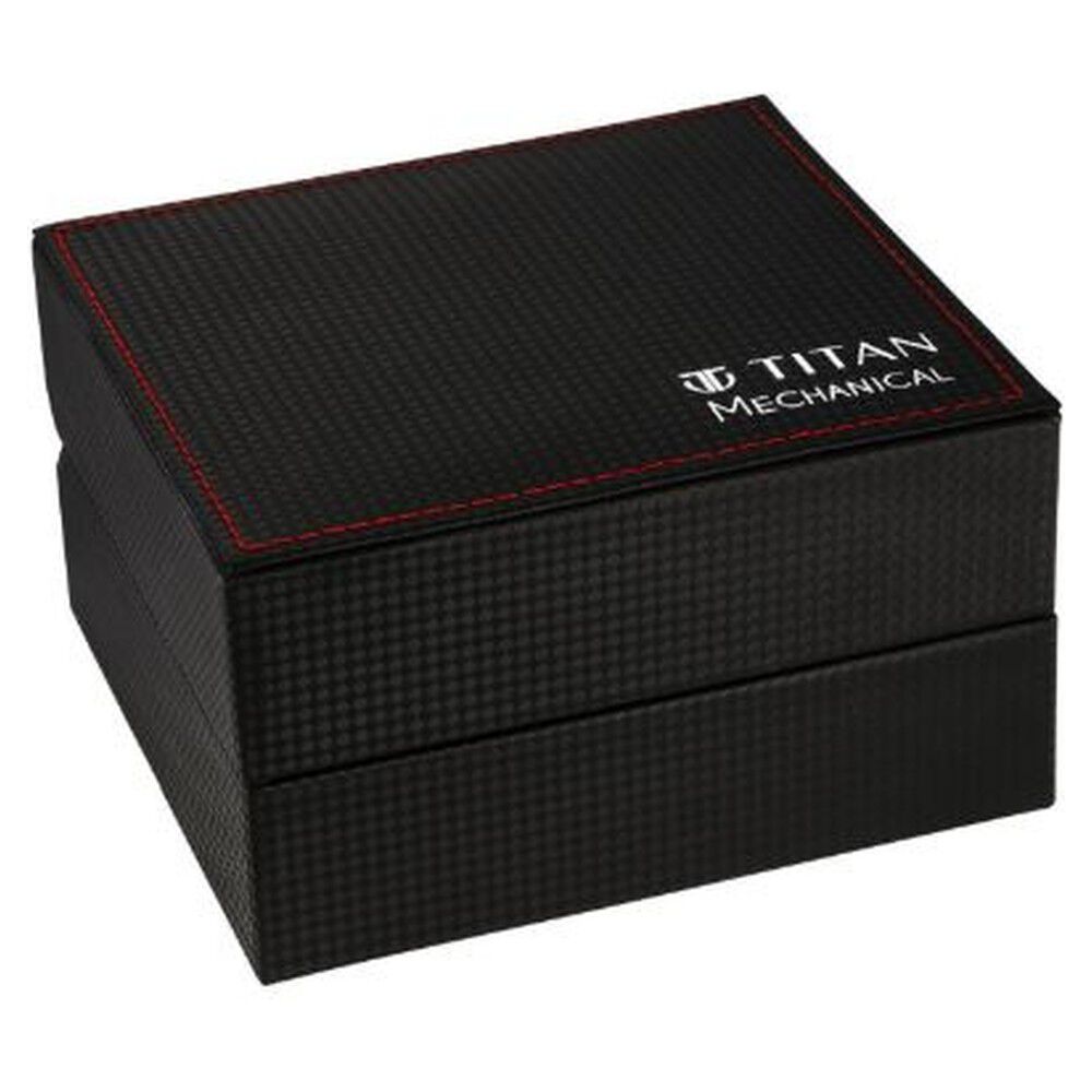 Buy Online Titan Mechanical Slimline Black Dial Mechanical Stainless Steel Strap watch for Men ns90158km01 Titan