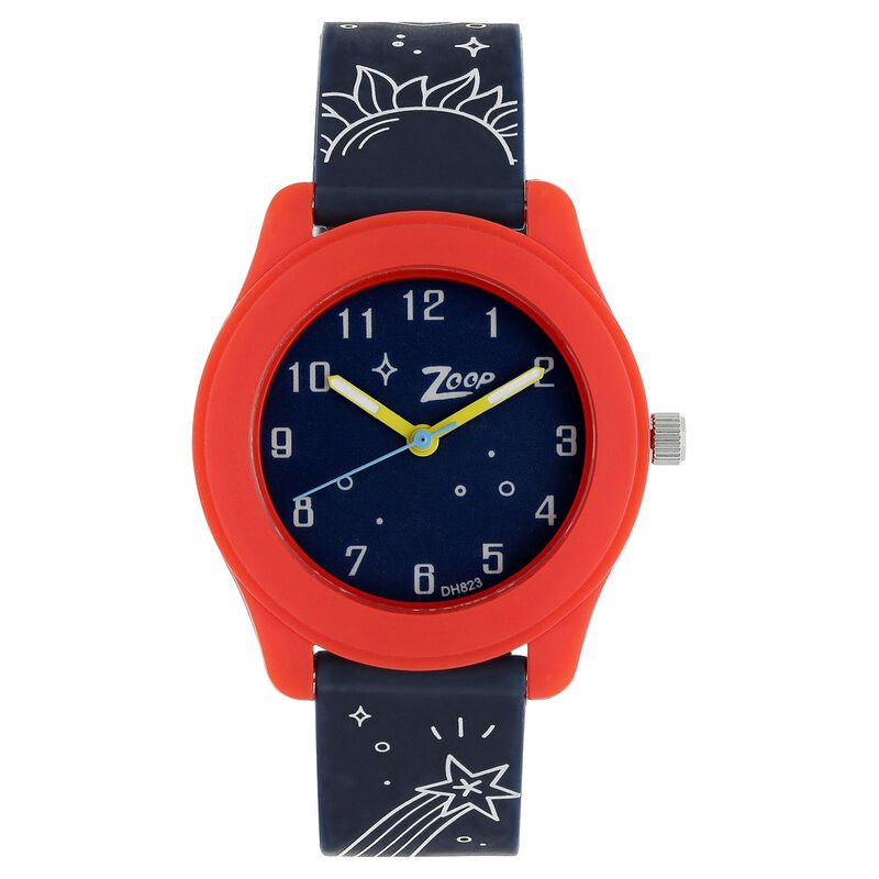 Buy Online Zoop By Titan Quartz Analog Blue Dial PU Strap Watch for ...