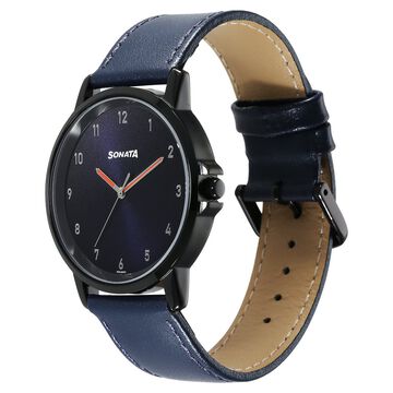 Sonata Quartz Analog Blue Dial Watch for Men