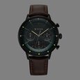 Titan Light Leathers Quartz Multifunction Black Dial Leather Strap Watch for Men - image number 2