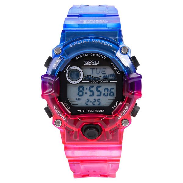 Zoop Digital Watch with Digital Dial & Transparent Blue Red Strap for Boys Kids, from House of Titan - image number 0