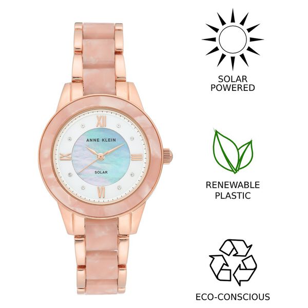 Anne Klein Quartz Analog Mother of Pearl Dial Plastic Strap Watch for Women - image number 1