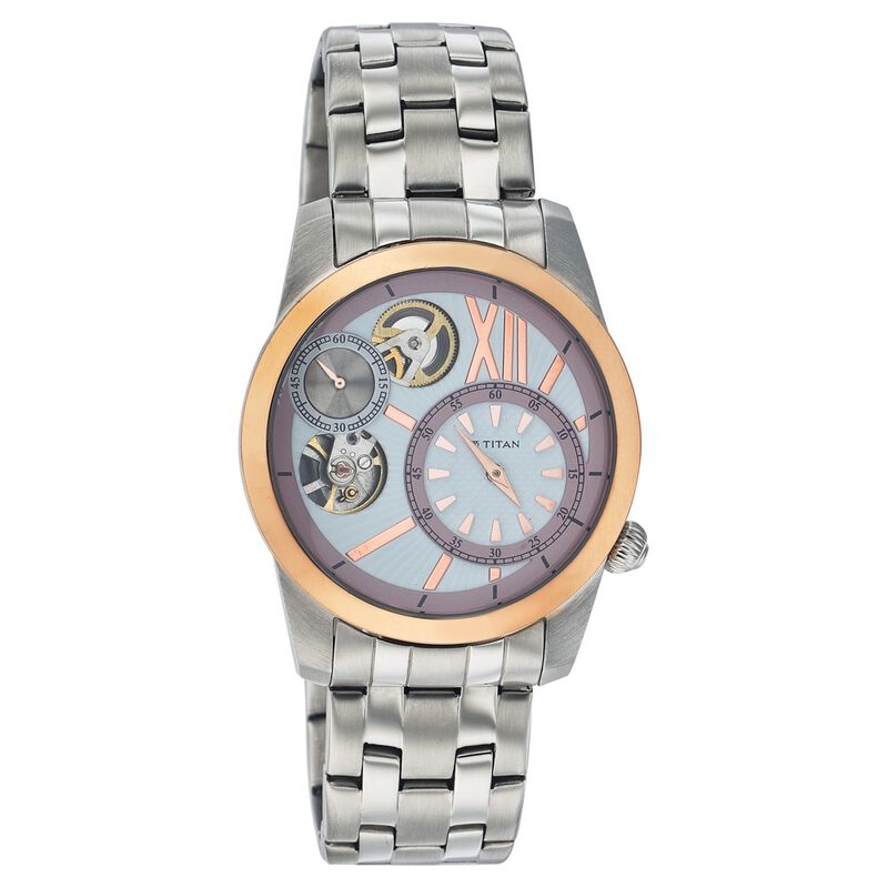 Titan Quartz Analog White Dial Watch for Men