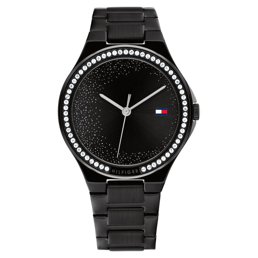 Buy Online Tommy Hilfiger Quartz Analog Black Stainless Steel