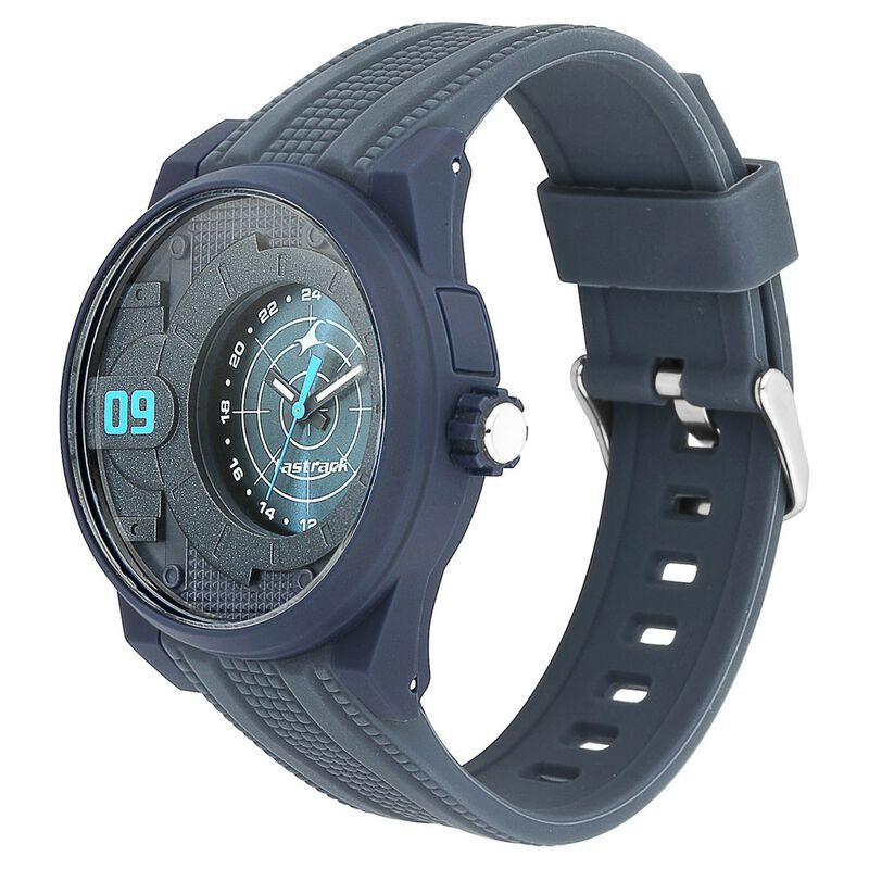 Fastrack Trendies Quartz Analog Black Dial Silicone Strap Watch for Guys - image number 3