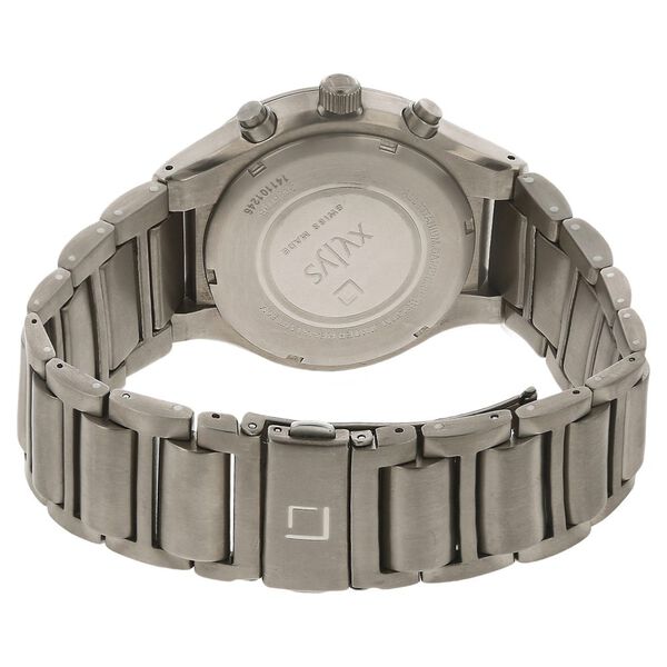 Xylys Swiss Chronograph Silver Titanium Strap and Black Dial Watch For Men - image number 3
