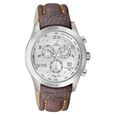 Xylys Swiss Chronograph Brown Leather Strap and Silver Dial Watch For Men - image number 0