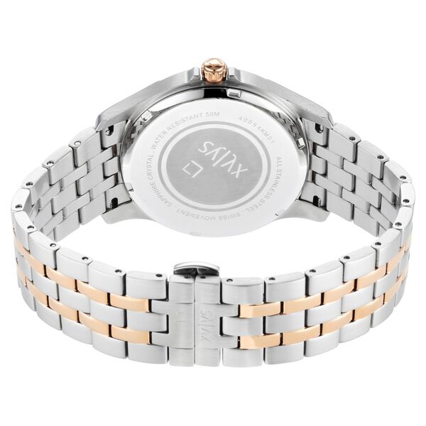 Xylys Classic Multifunction Grey Dial Two Toned Stainless Steel Strap Watch For Men - image number 4