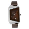 Fastrack Quartz Analog Green Dial Leather Strap Watch for Girls