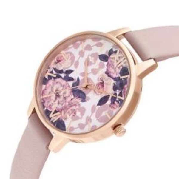 Olivia Burton Quartz Analog White Dial Leather Strap Watch for Women - image number 1
