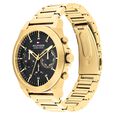 Tommy Hilfiger Black Dial Golden Colour Stainless Steel Strap Watch for Men - image number 1