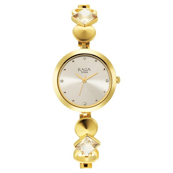 Titan Raga Love All Champagne Dial Analog Metal Strap Watch for Women - image number 1
