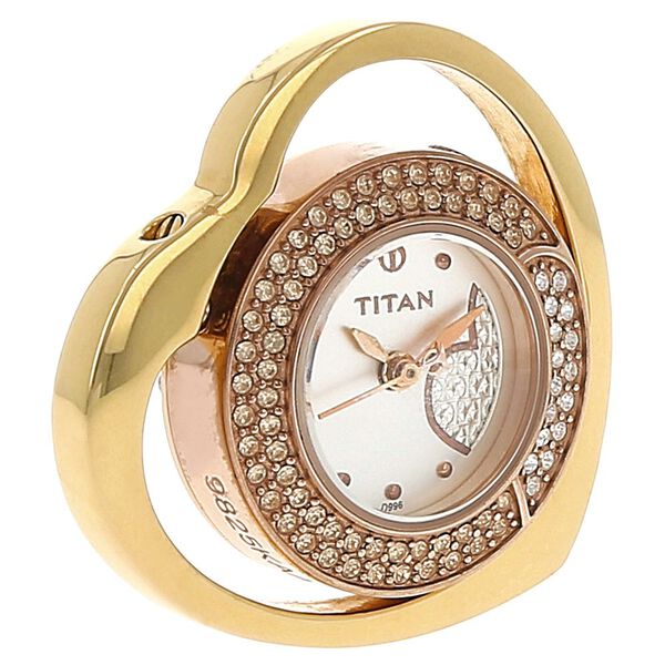 Titan Quartz Analog Silver Dial Metal Strap Watch for Women - image number 1