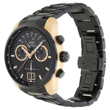 Xylys Quartz Chronograph Grey Dial Black Stainless Steel Strap Watch For Men