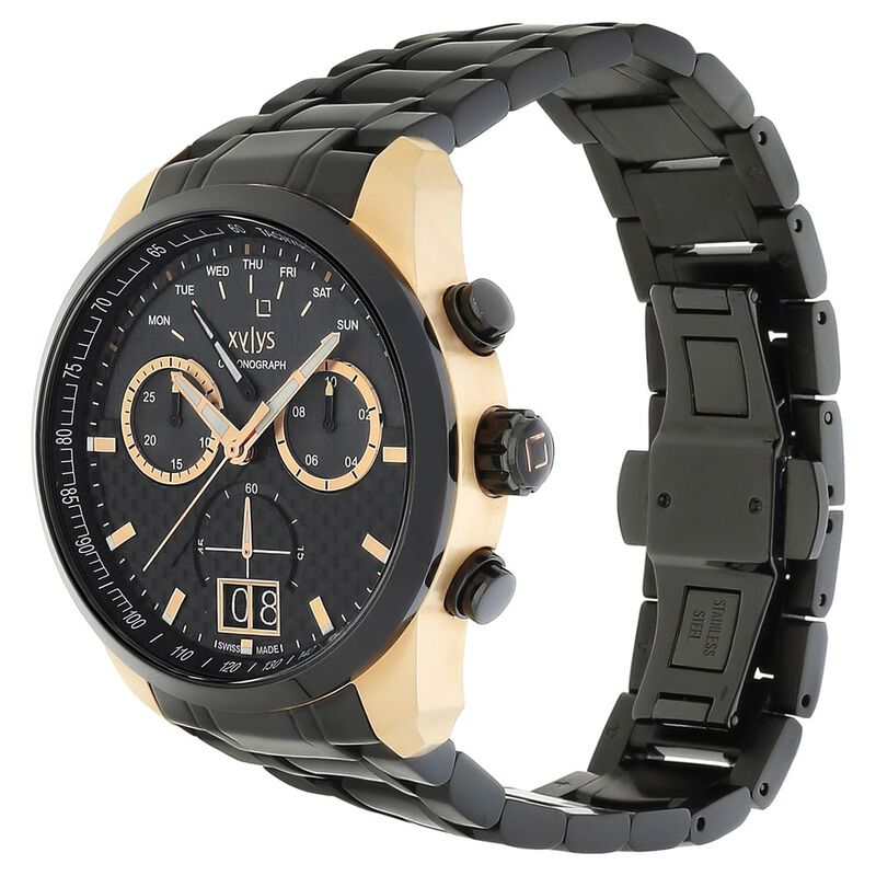 Xylys Quartz Chronograph Grey Dial Stainless Steel Strap Watch for Men - image number 2
