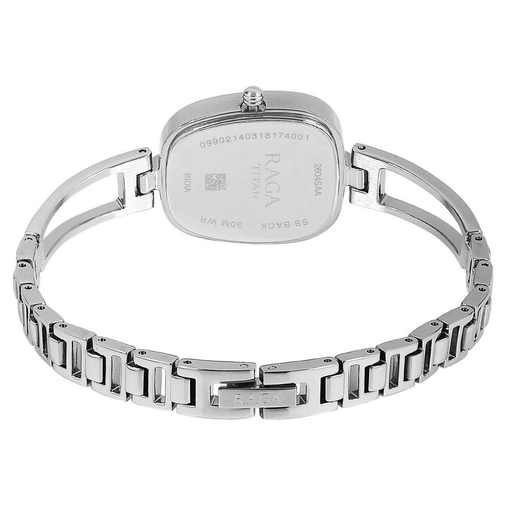 Buy Online Titan Raga Viva Silver Dial Analog with Date Metal Strap watch for Women nn2604sm01 Titan