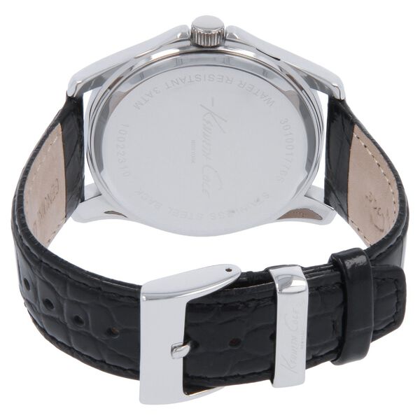 Kenneth Cole Quartz Multifunction Silver Dial Leather Strap Watch for Men - image number 3