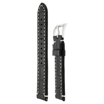 20 mm Black Genuine Leather Straps for Men