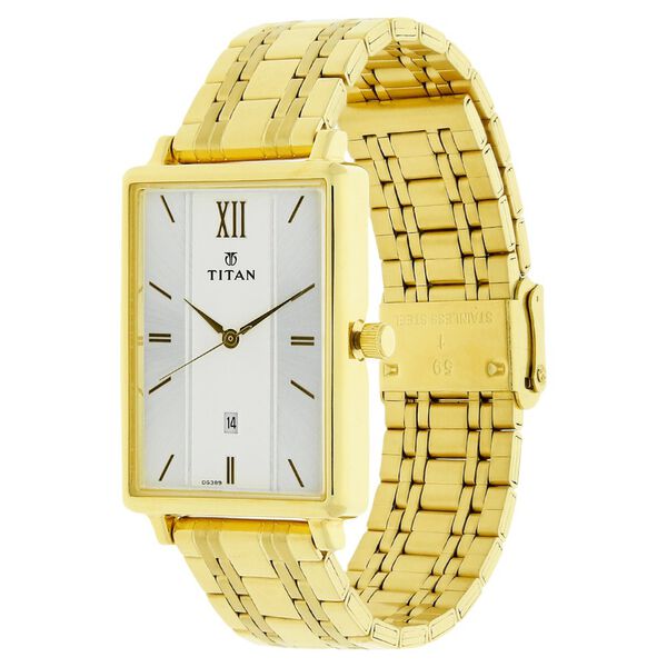 Titan Karishma White Dial Analog with Date Stainless Steel Strap watch for Men - image number 1