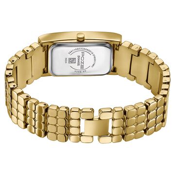 Poze Poze Quartz Analog Green Dial Golden Metal Strap Watch For Women