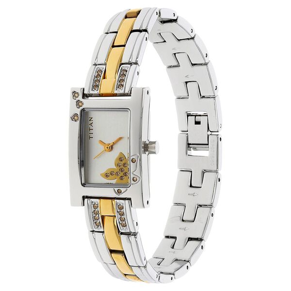 Titan Quartz Analog Silver Dial Metal Strap Watch for Women - image number 1