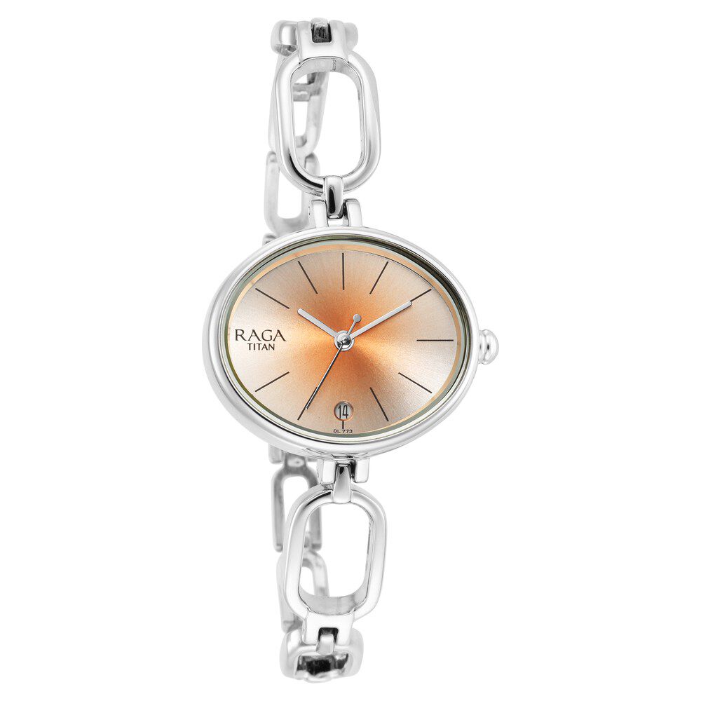 Titan raga cheap silver watch