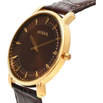 Titan Nebula Art Deco 18k Gold Analog Watch for Men 