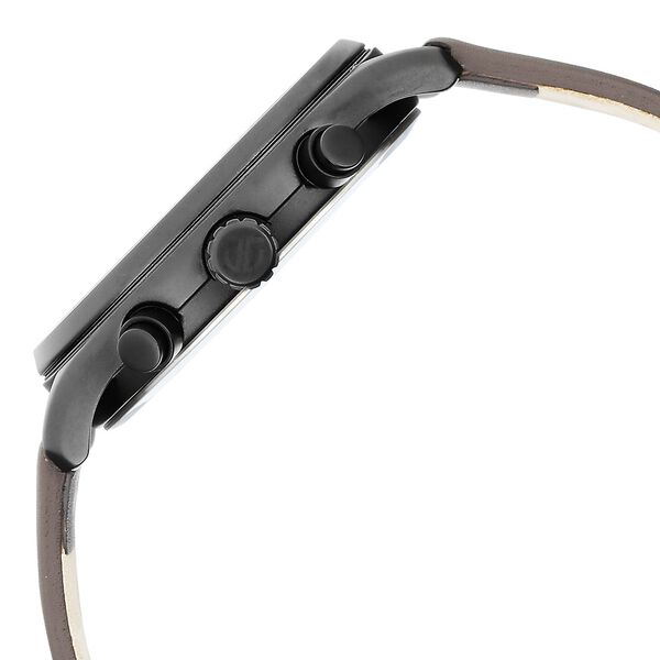 Titan Neo Silver Quartz Multifunction Leather Strap Watch for Men - image number 3