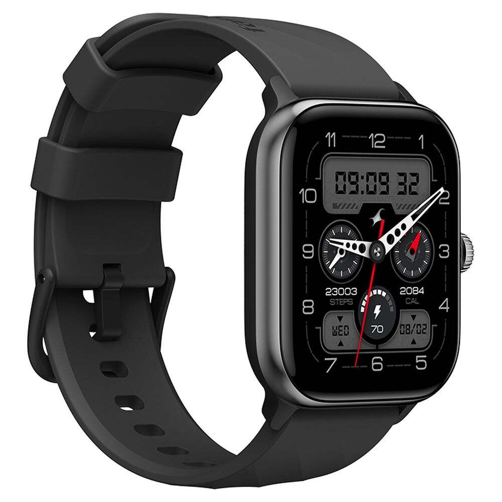 Buy Online Fastrack Nitro Pro with 4.69 cm AMOLED Display and AOD Functional Crown BT Calling Smartwatch with Black Strap 38105pp01 Titan
