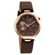 Fastrack Tick Tock Quartz Multifunction Brown Dial Leather Strap Watch For Girls - image number 1