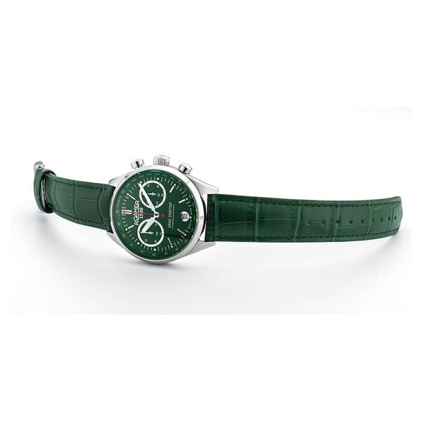 Roamer Gran Sportivo Quartz Chronograph With Date Green Dial Silver Stainless Steel Strap Watch For Men - image number 5