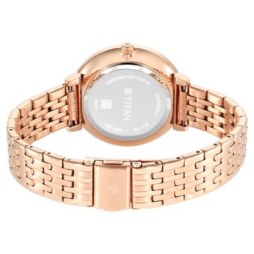 Titan Premium Workwear White Dial Analog with Date Stainless Steel Strap watch for Women