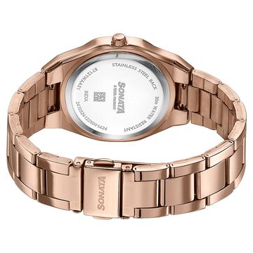 Sonata Jashn Quartz Analog Rose Gold Dial Rose Gold Metal Strap Watch For Women