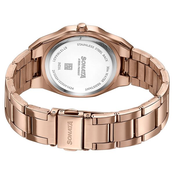 Sonata Jashn Quartz Analog Rose Gold Dial Rose Gold Metal Strap Watch For Women - image number 5