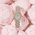 Sonata Poze Quartz Analog White Dial Two Toned Metal & Plastic Strap Watch For Women