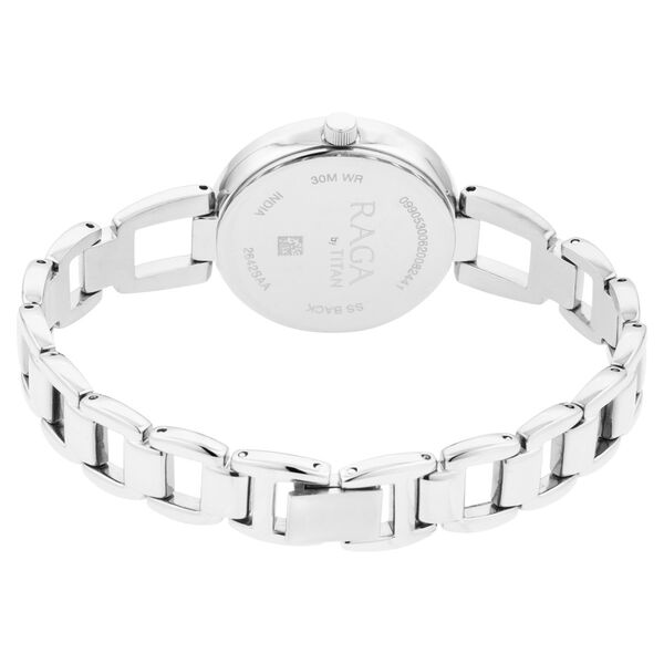 Titan Raga Viva Grey Dial Analog with Date Silver Metal Strap Watch for Women - image number 4