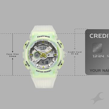 Fastrack Streetstyle Ana Digi watch with Transparant look for Guys
