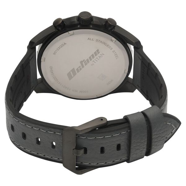 Titan Quartz Multifunction Black Dial with Silicone & Leather Strap watch for Men - image number 4
