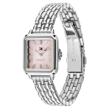 Tommy Hilfiger Quartz Analog White Dial Silver Stainless Steel Strap Watch For Women