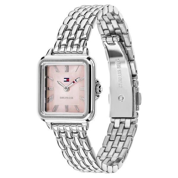 Tommy Hilfiger Quartz Analog White Dial Silver Stainless Steel Strap Watch For Women - image number 1