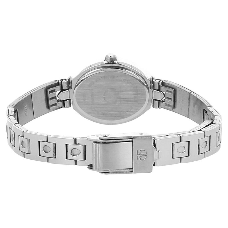 Titan Quartz Analog White Dial Stainless Steel Strap Watch for Women - image number 3