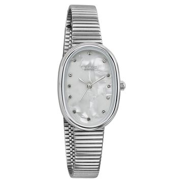 Sonata Poze Quartz Quartz White Dial Metal Strap Watch for Women