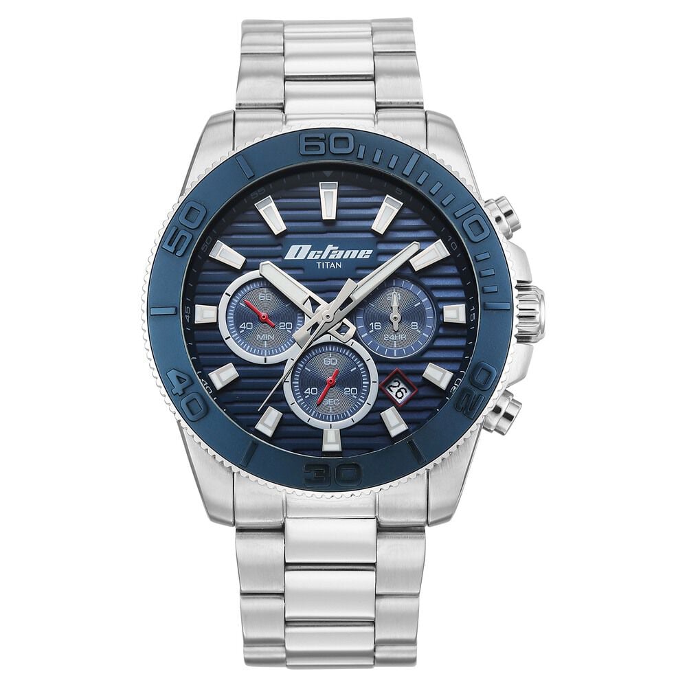 Octane Fashion Accendo Chronograph with Knurled Bezel & Lume Hands for Men-image-32