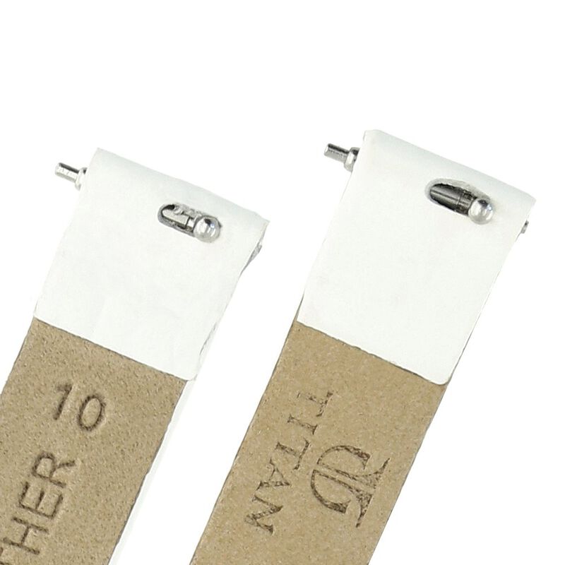 10 mm White Genuine Leather Strap for Women - image number 4