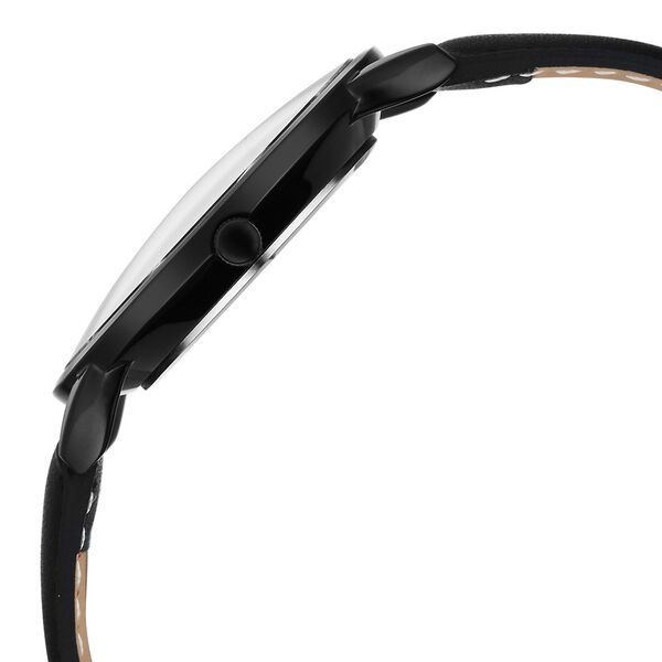 Fastrack Stunners Quartz Analog Black Dial Black Leather Strap Watch For Guys - image number 4
