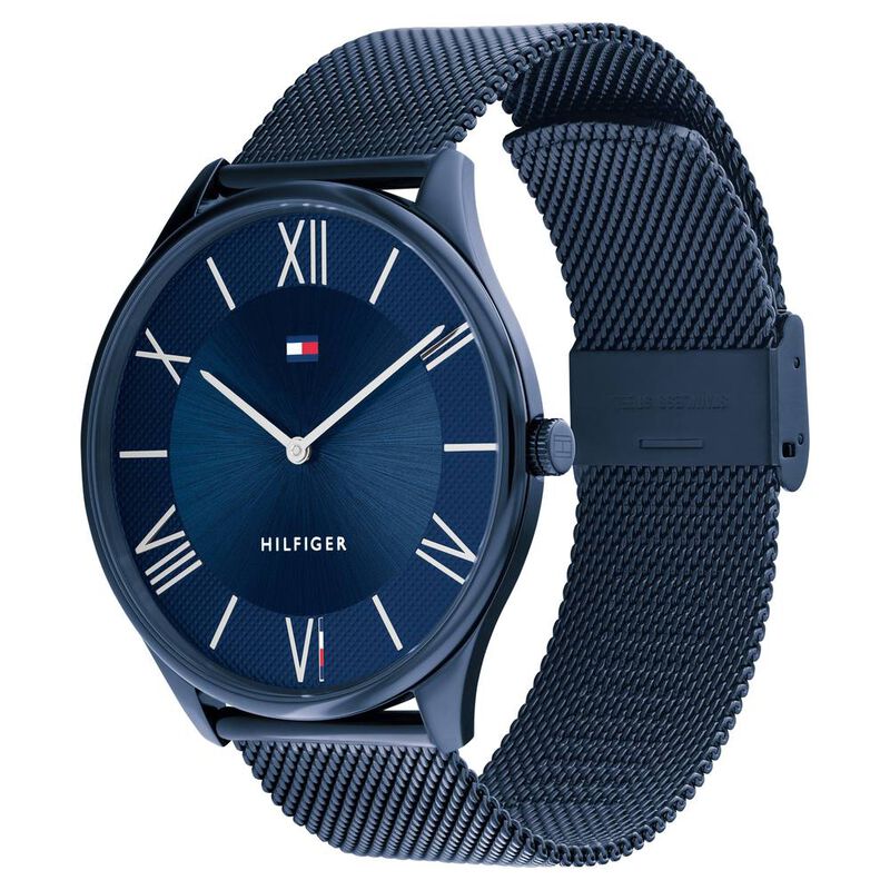 Tommy Hilfiger Blue Dial Blue Stainless Steel Strap Watch for Men - image number 1