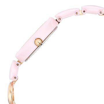 Titan Raga Ceramics Quartz Analog Pink Dial Metal & Ceramic Strap Watch For Women